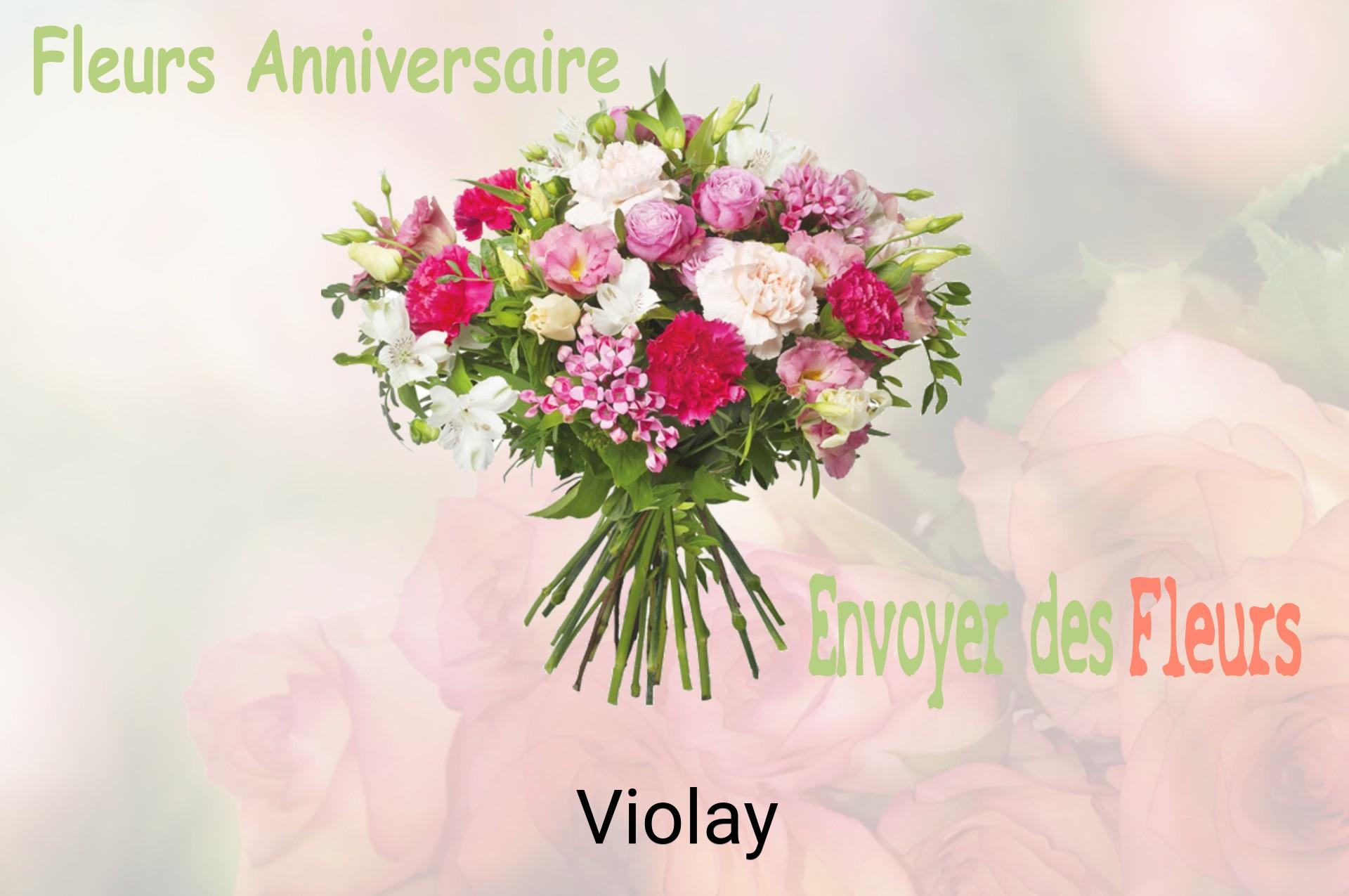 Bouquet de fleurs d’anniversaire livré à Violay