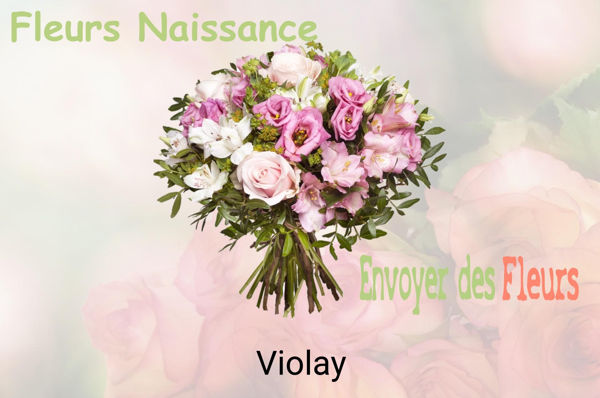 Bouquet de fleurs de naissance livré à Violay